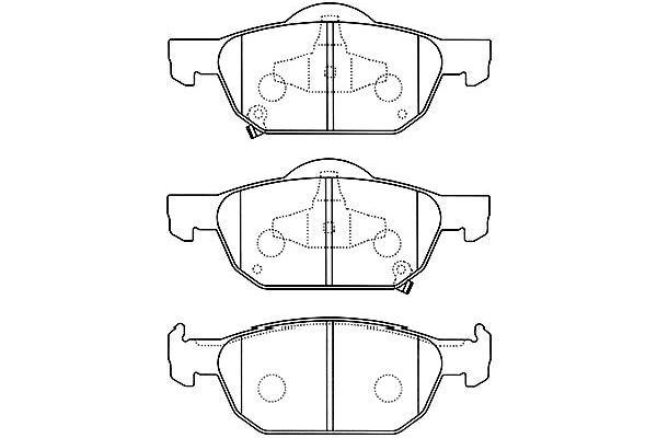KAVO PARTS Комплект тормозных колодок, дисковый тормоз BP-2056